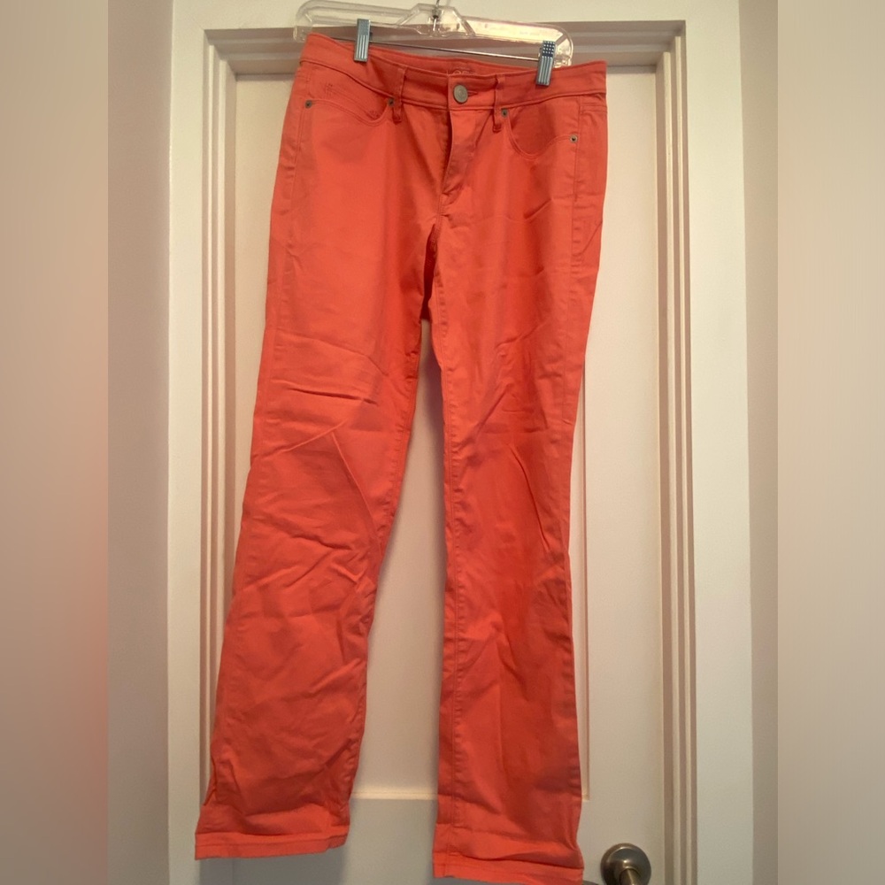 Ann Taylor Loft salmon jeans, modern straight fit, never worn